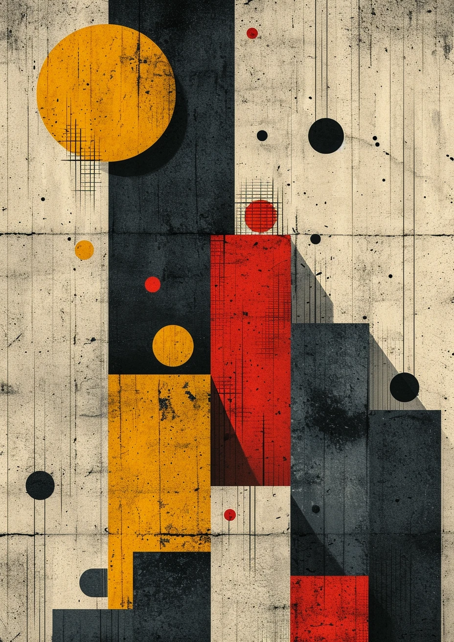 Abstracte geometrische figuren poster