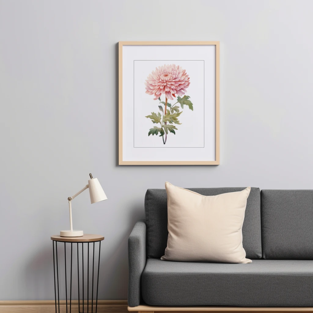 Chrysanten waterverf poster