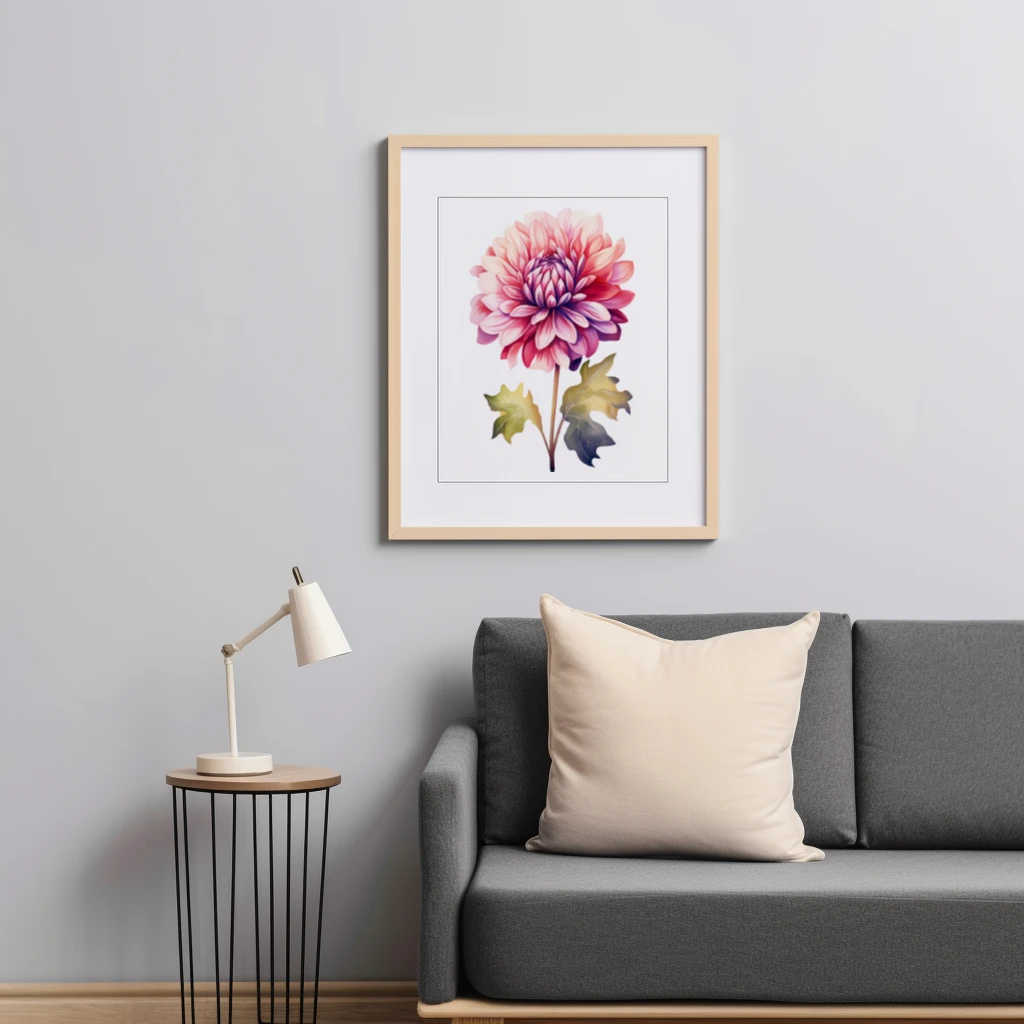 Dahlia waterverf poster