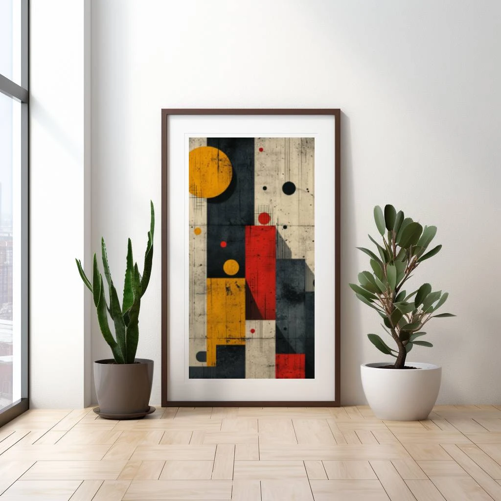 Abstracte geometrische figuren poster