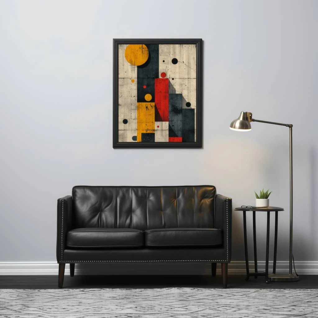 Abstracte geometrische figuren poster