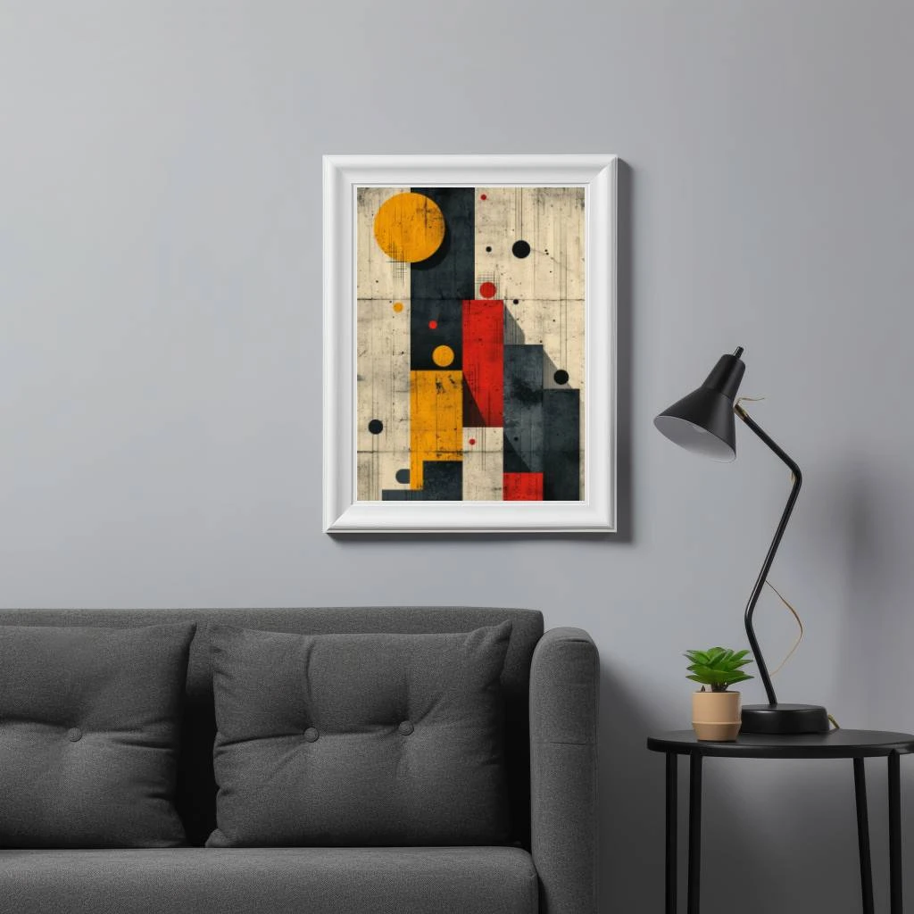 Abstracte geometrische figuren poster