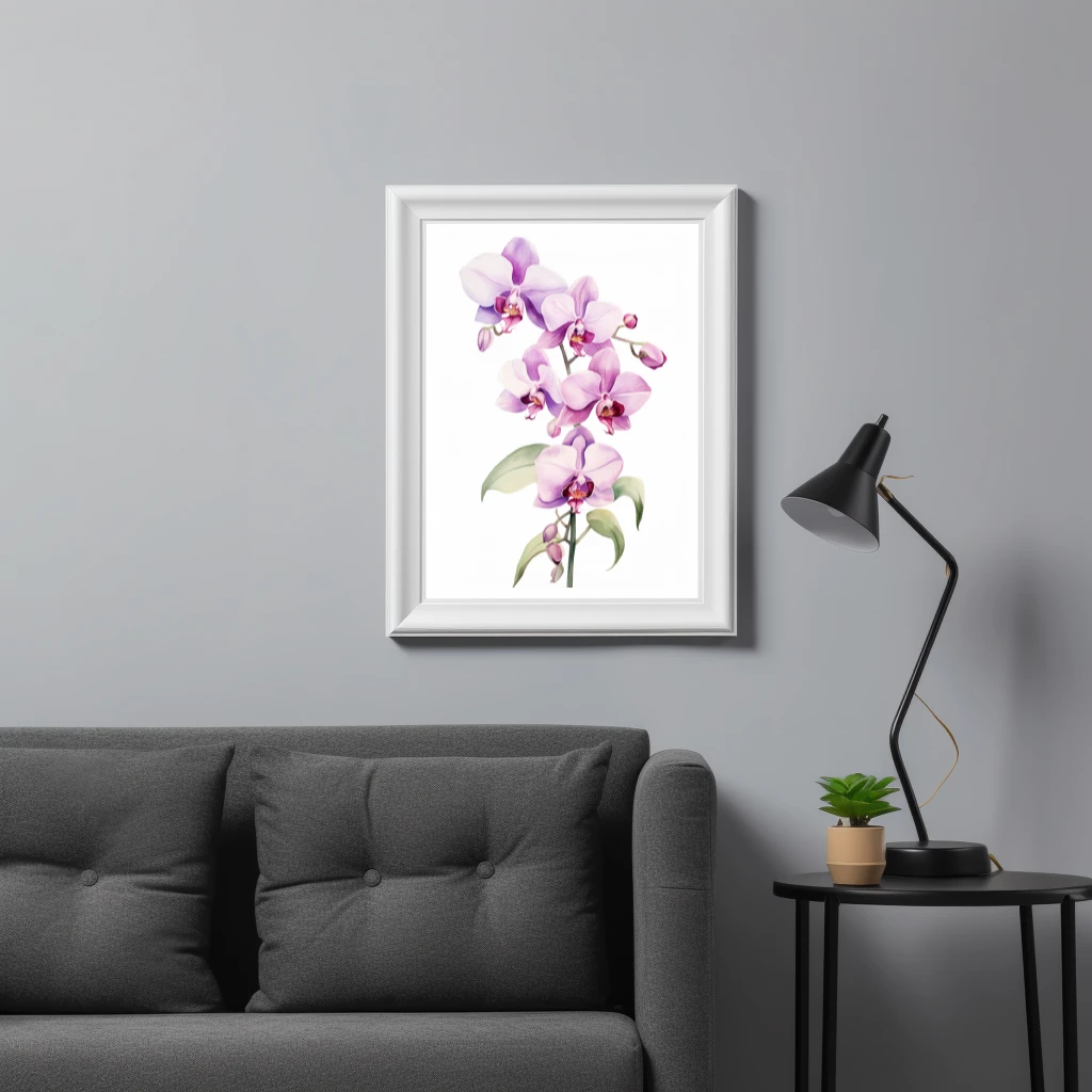 Orchidee waterverf poster