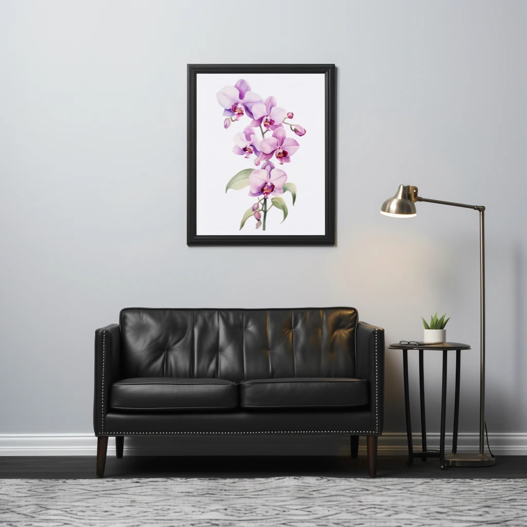 Orchidee waterverf poster