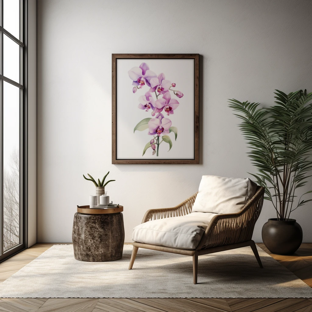 Orchidee waterverf poster