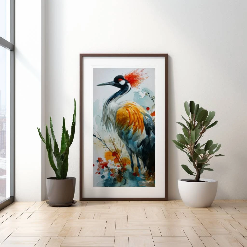 Japanse kraanvogel poster