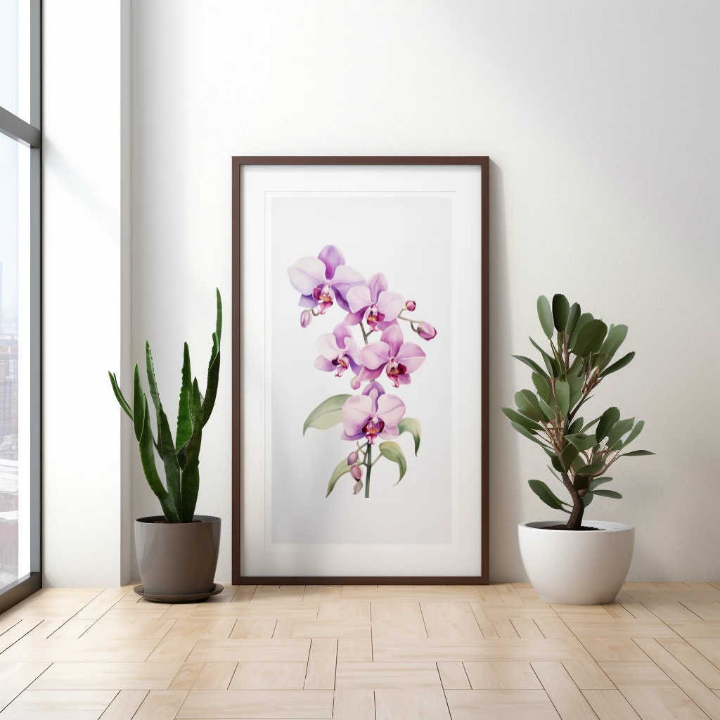 Orchidee waterverf poster