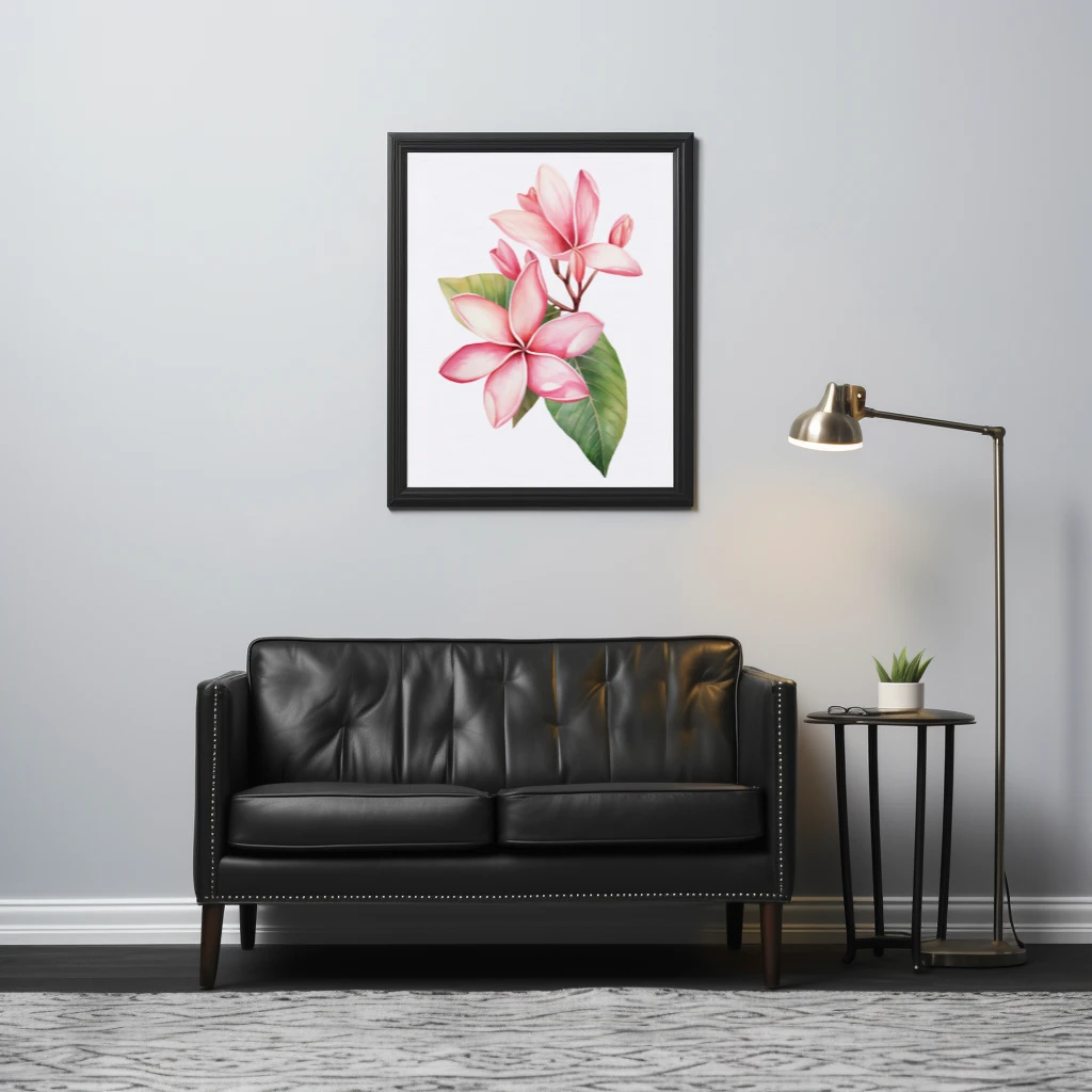 Tempelboom (Frangipani) waterverf poster