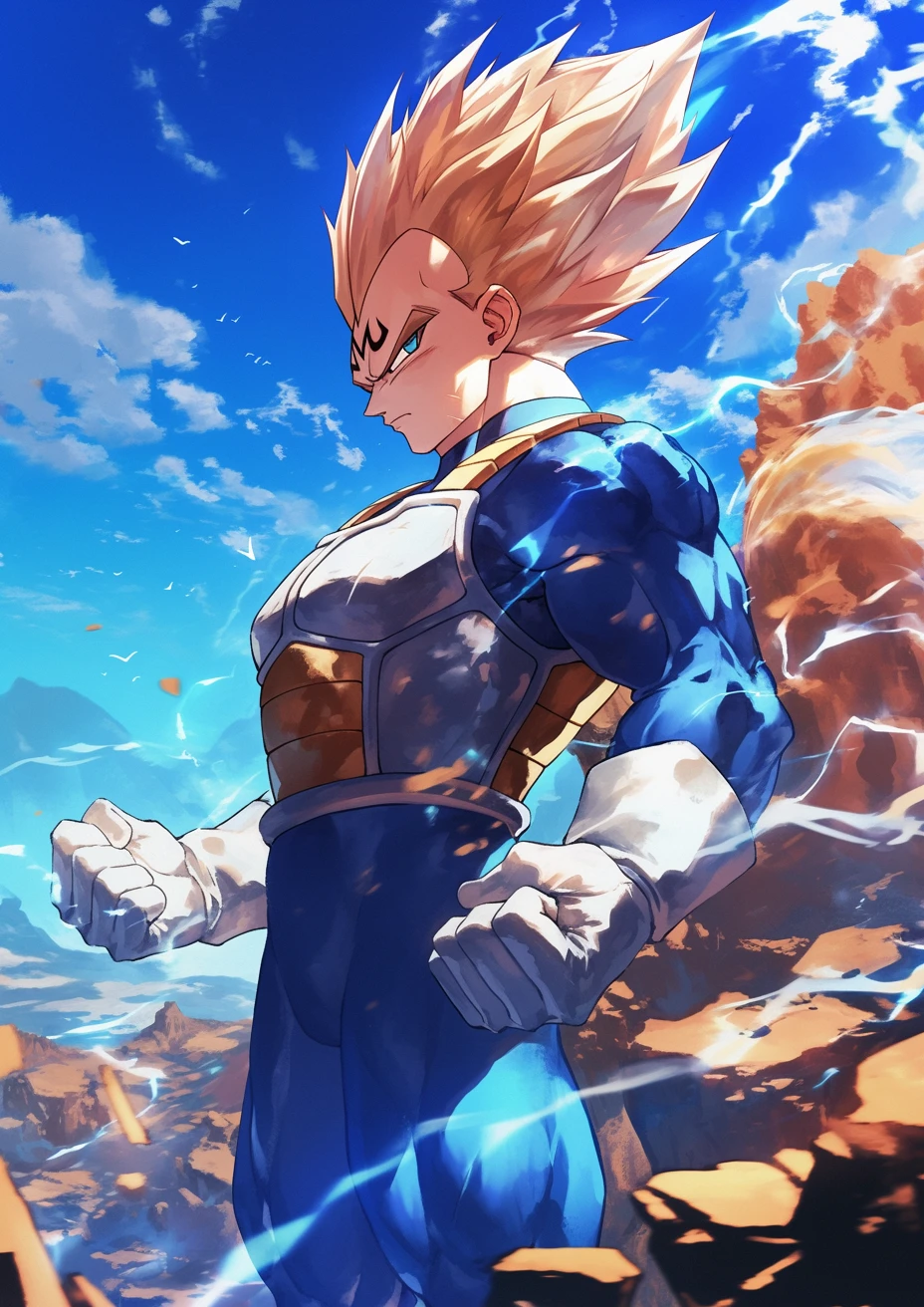 Majin Vegeta power up poster