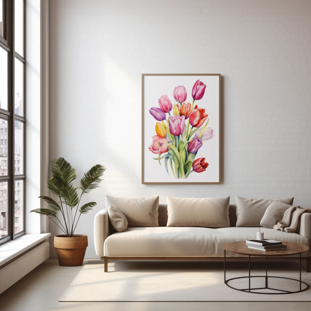 Tulpen waterverf poster