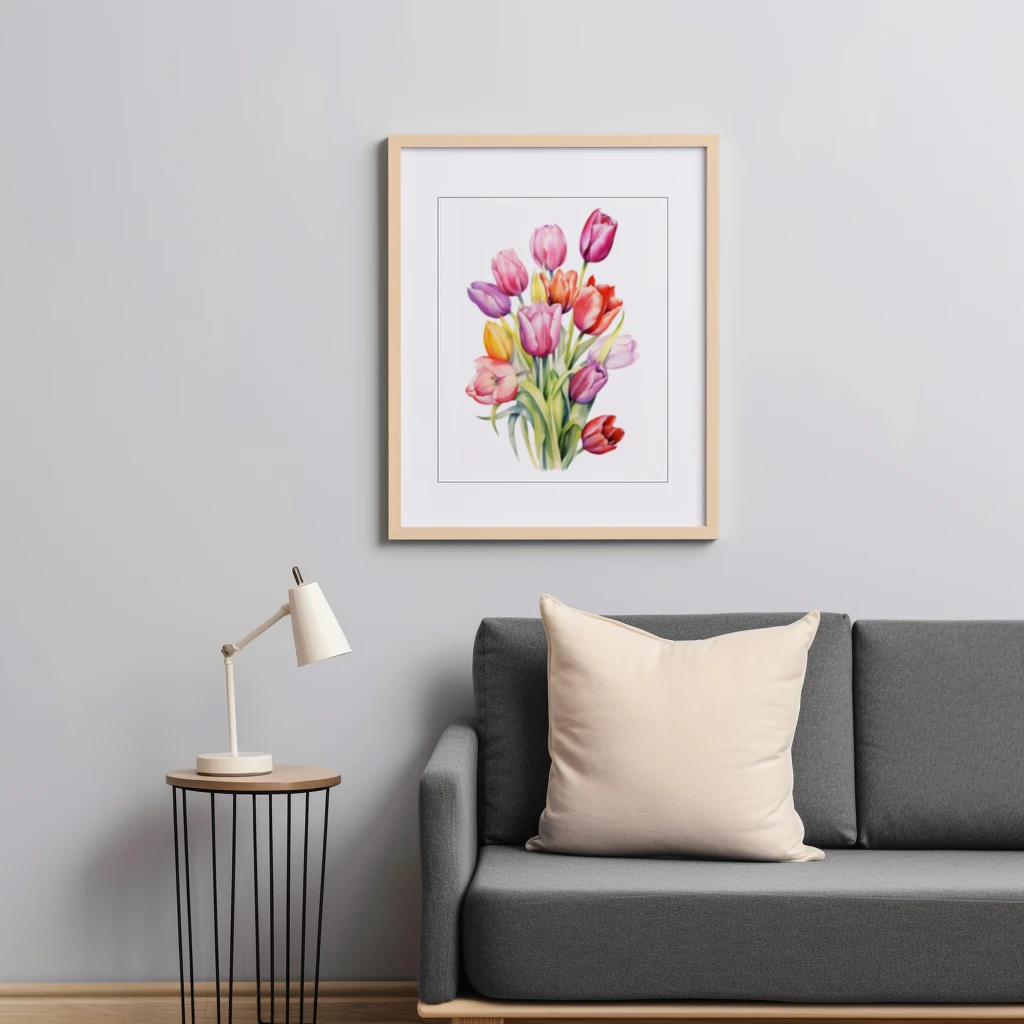 Tulpen waterverf poster