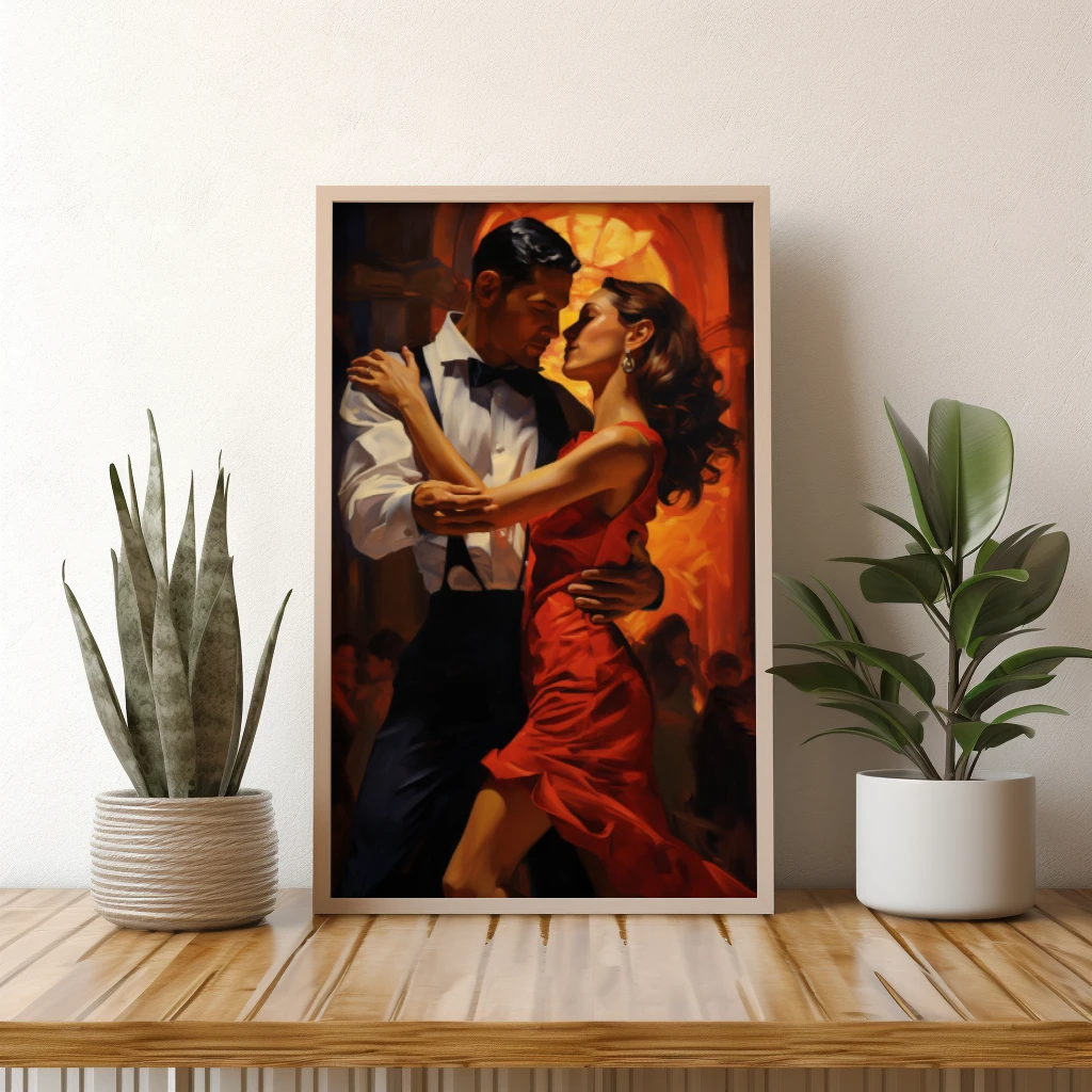 Gepassioneerd stel die de tango danst poster