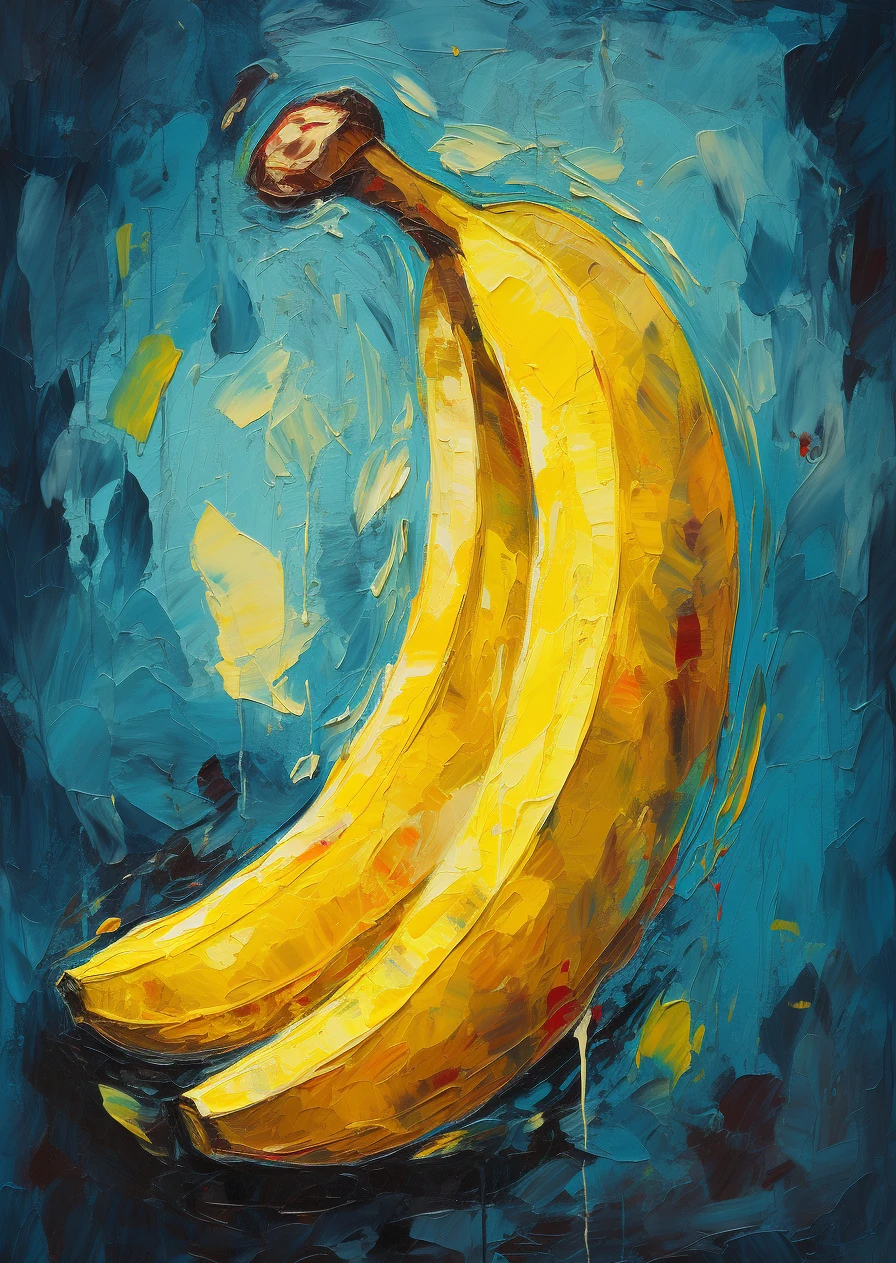 Banaan Van Gogh poster