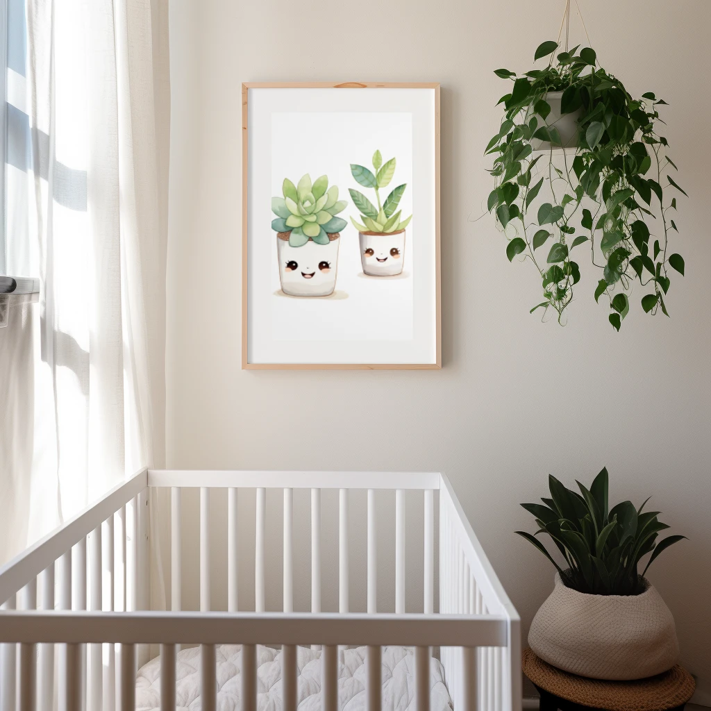 Twee lachende planten poster