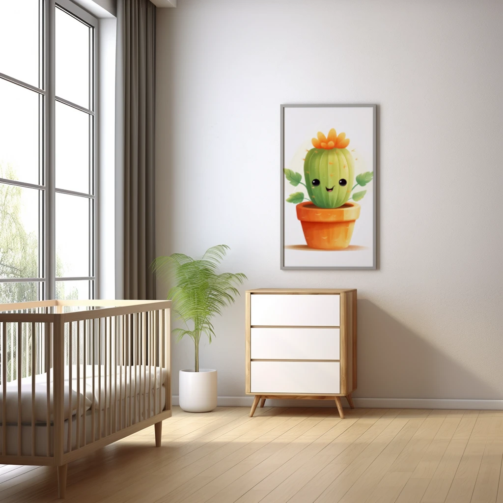 Gelukkige cactus poster