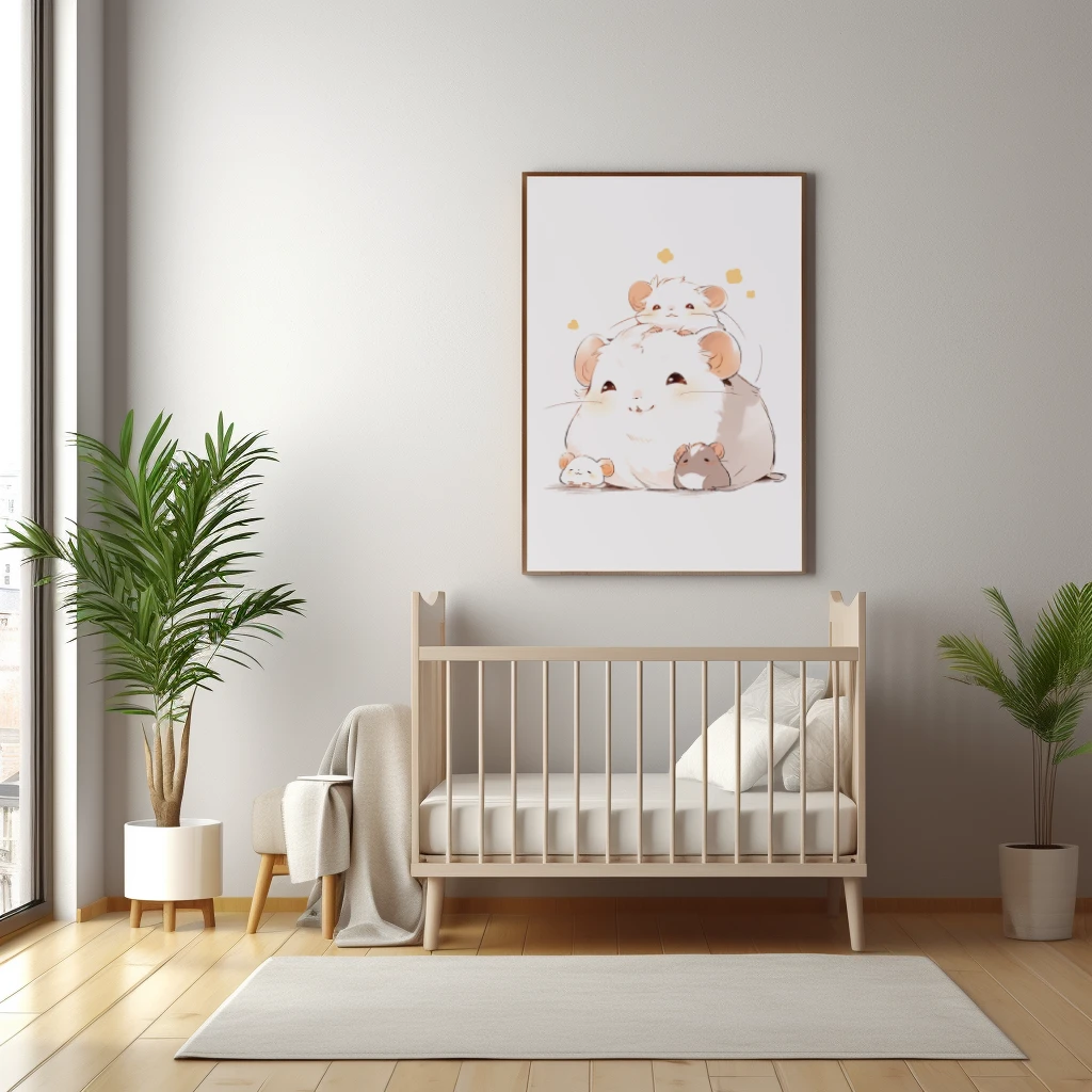 Lieve hamster familie poster