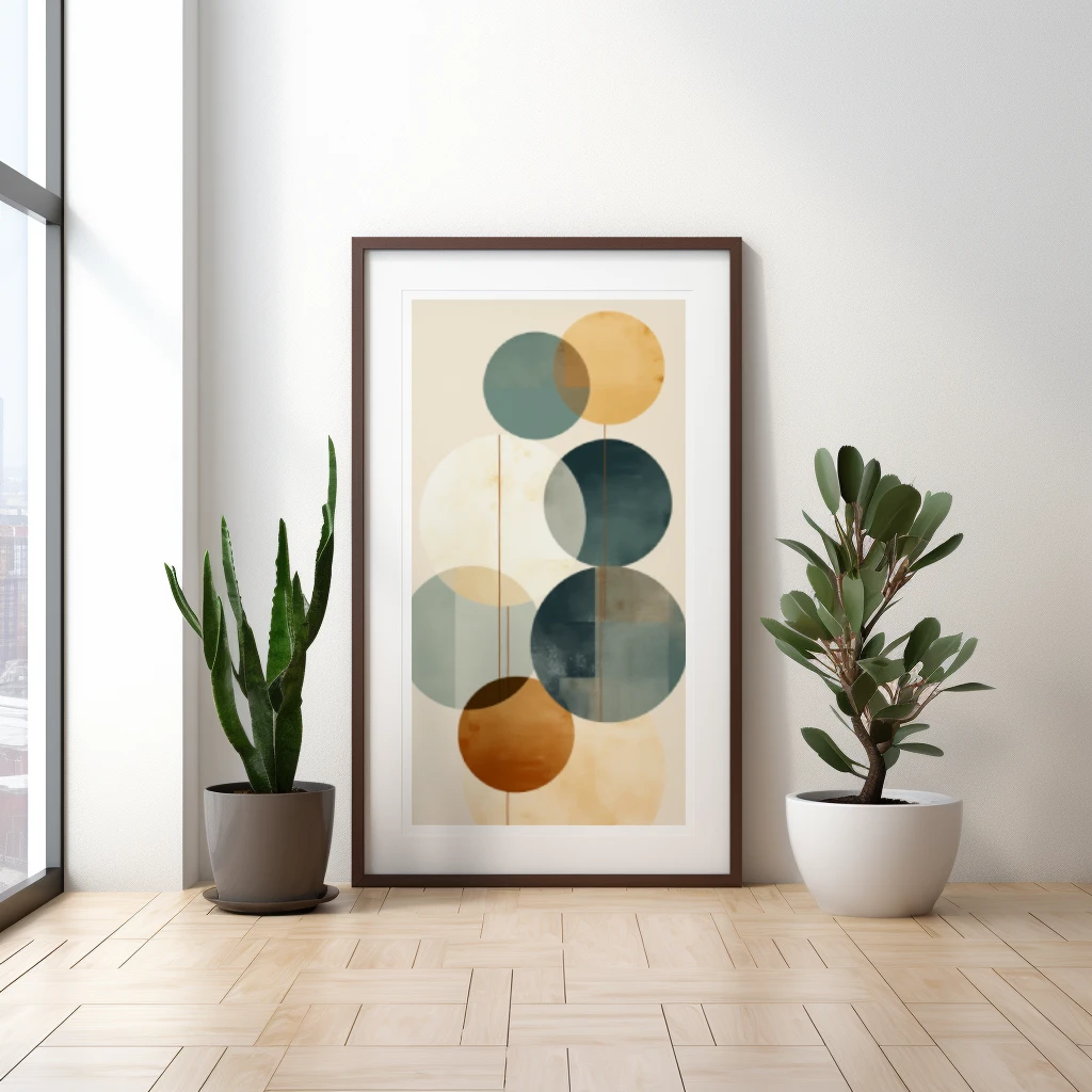 Ronde cirkels boho poster