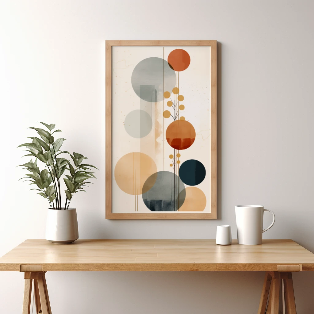 Ronde cirkels boho poster