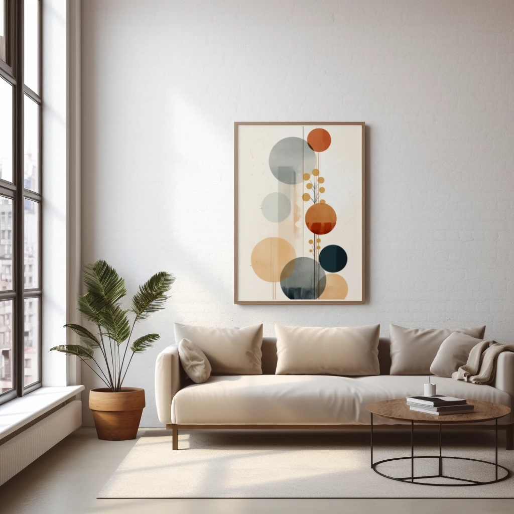 Ronde cirkels boho poster