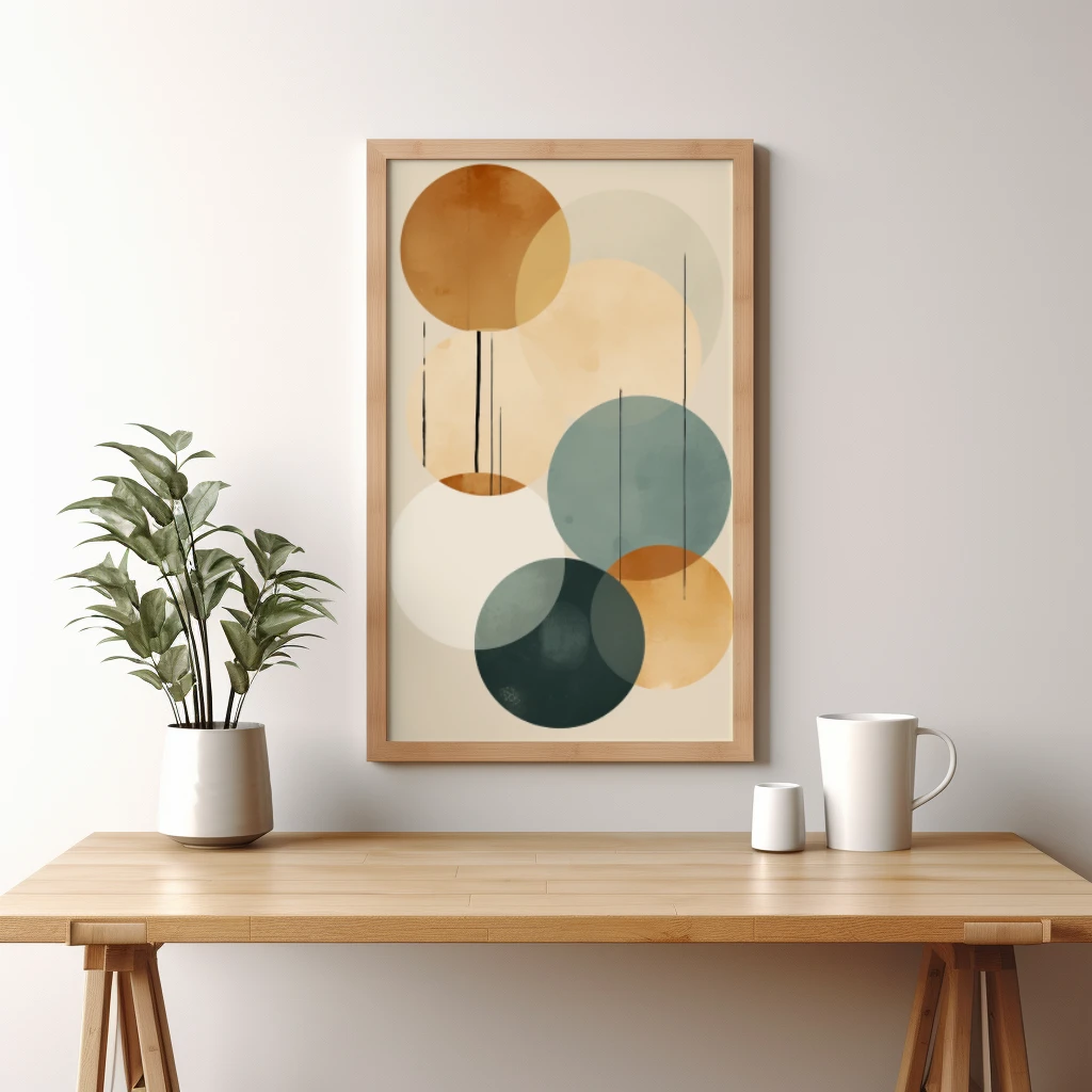 Ronde cirkels boho poster