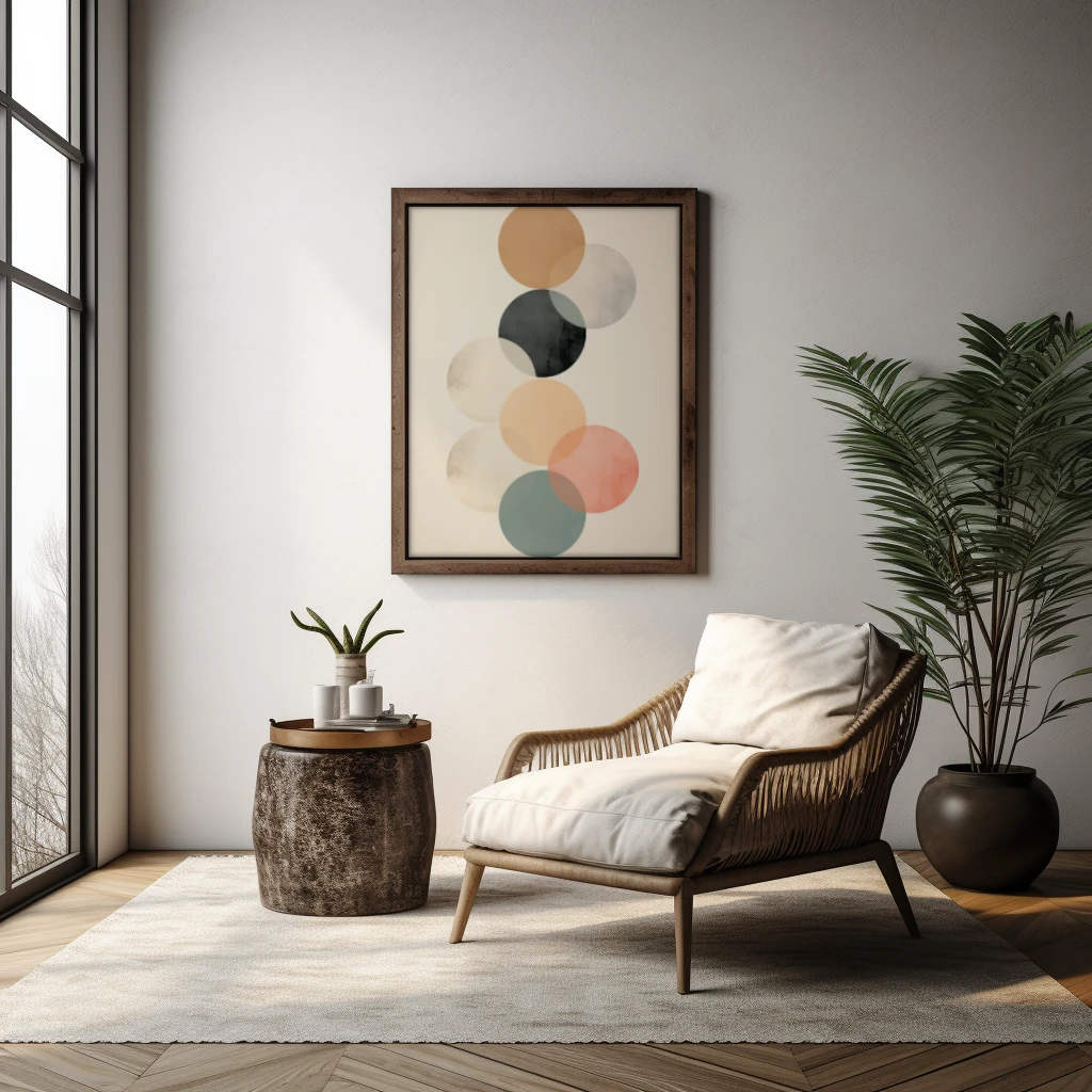 Ronde cirkels boho poster