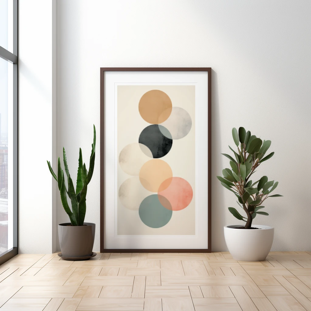 Ronde cirkels boho poster