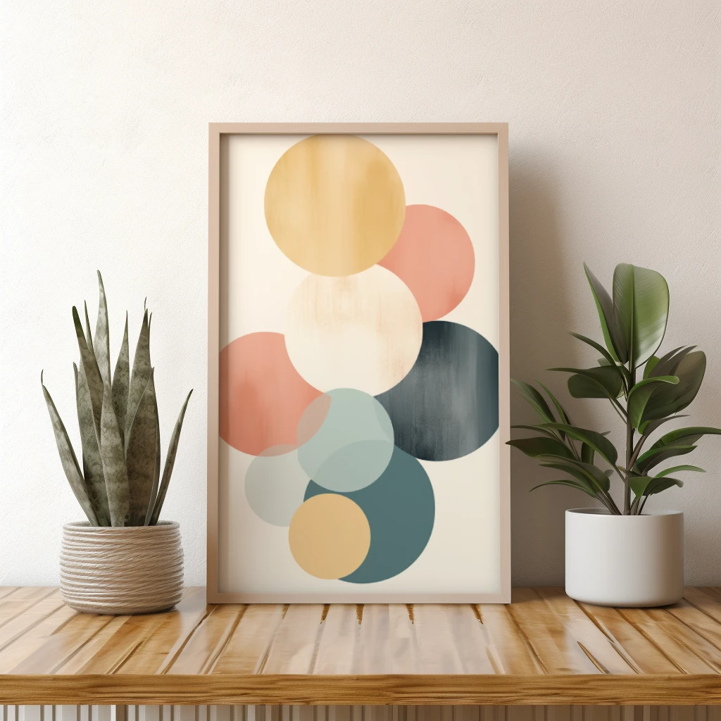 Ronde cirkels boho poster